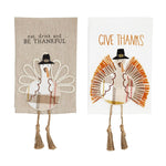 Mud Pie Turkey Dangle Leg Towel - Eden Lifestyle