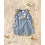 Mud Pie, Baby Boy Apparel - Rompers,  Mud Pie - Chambray Fishing Pup Romper