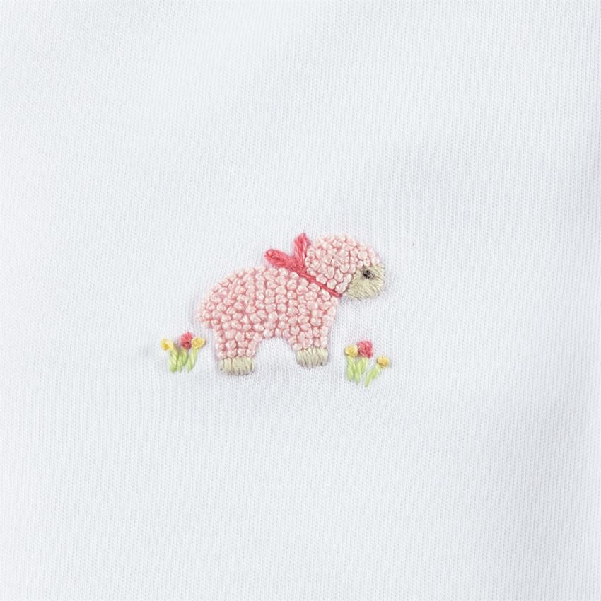 Mud Pie, Baby Girl Apparel - One-Pieces,  Mud Pie - French Knot Lamb Gown