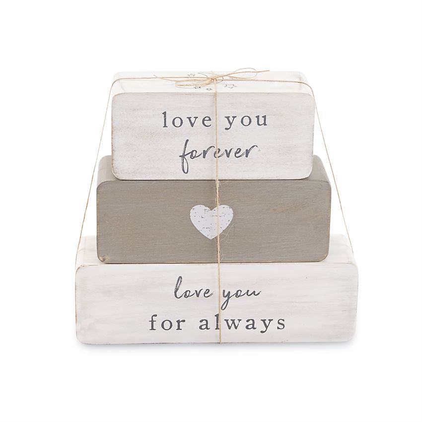 Mud Pie, Home - Decorations,  Mud Pie - Love Stacking Blocks