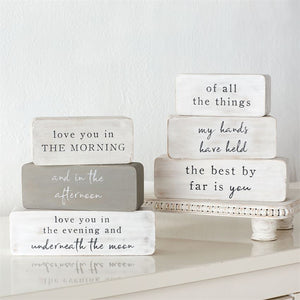Mud Pie, Home - Decorations,  Mud Pie - Love Stacking Blocks