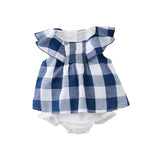 Mud Pie, Baby Girl Apparel - One-Pieces,  Mud Pie - Smocked Gingham Overlay Crawler