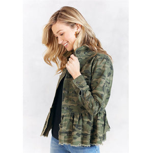 Mud Pie, Women - Outerwear,  Mud Pie Banks Jacket Green Camo