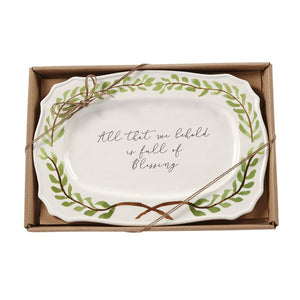 Mud Pie, Home - Serving,  Mud Pie Blessings Garland Platter