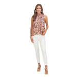 Mud Pie, Women - Shirts & Tops,  Mud Pie Eleanor Tiered Top in Peach Leopard