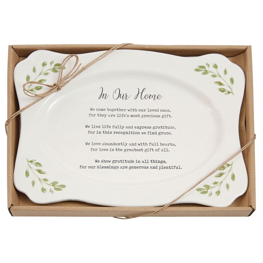 Mud Pie, Home - Serving,  Mud Pie In Our Home Boxed Platter