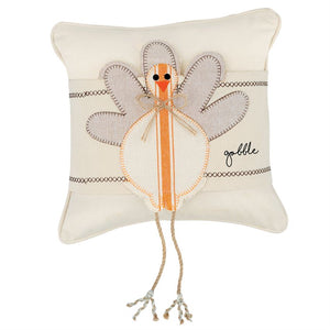 Mud Pie, Home - Decorations,  Mud Pie Turkey Dangle Leg Pillow Wrap