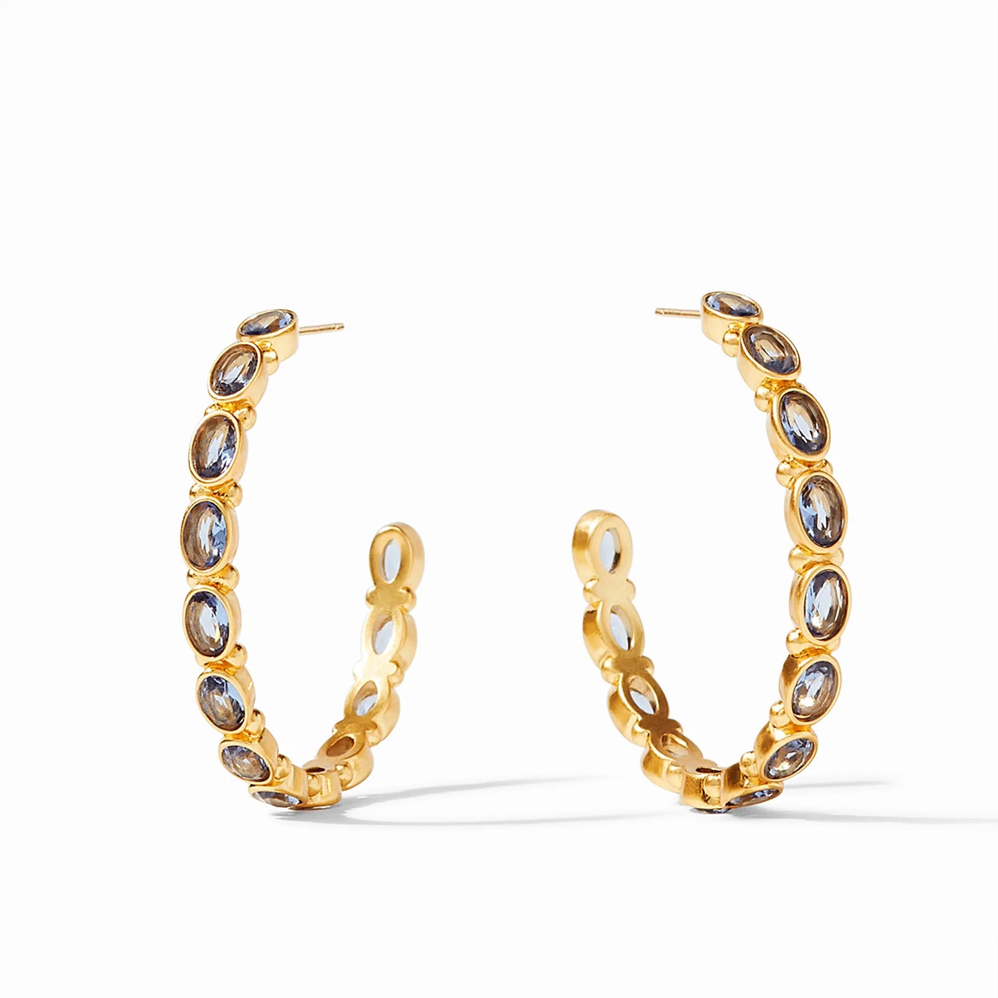 Mykonos Hoop Gold Charcoal Blue - Eden Lifestyle
