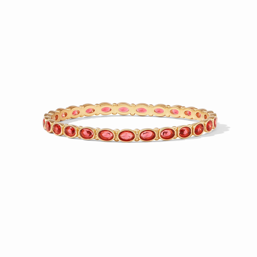 Mykonos Bangle Gold Clear Ruby Red - Eden Lifestyle