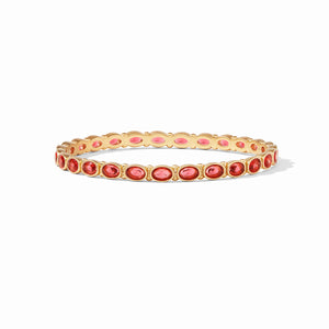 Mykonos Bangle Gold Clear Ruby Red - Eden Lifestyle