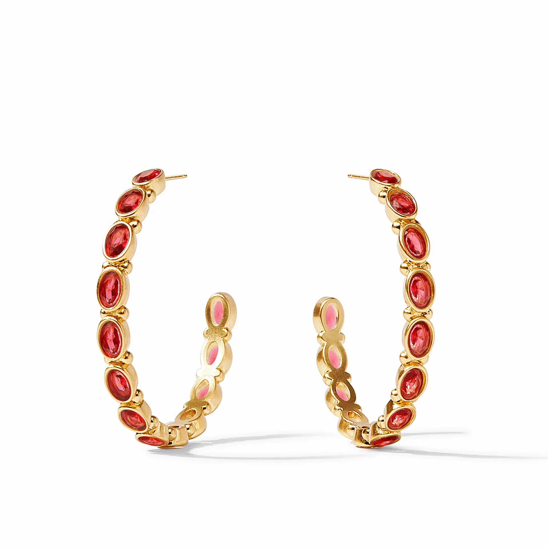 Mykonos Hoop Gold Ruby Red – Eden Lifestyle
