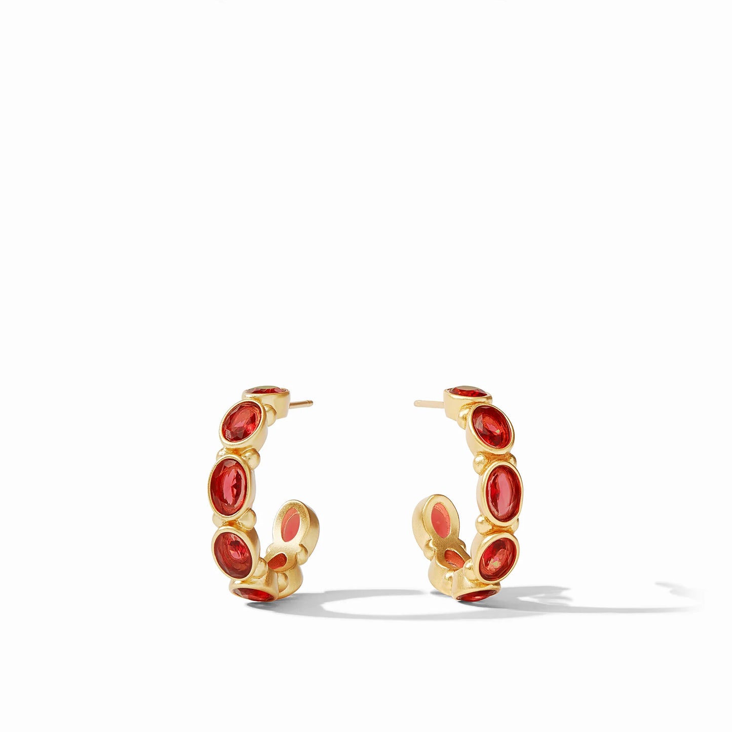 Mykonos Hoop Gold Ruby Red - Eden Lifestyle