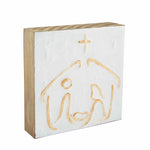 Mud Pie Nativity Block Plaque - Eden Lifestyle