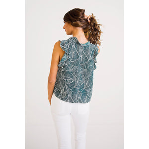 Eden Lifestyle, Women - Shirts & Tops,  Leaf Ruffle Top