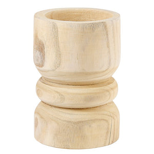Eden Lifestyle, Home - Decorations,  Natural Paulownia Wood Medium Succulent Pillar