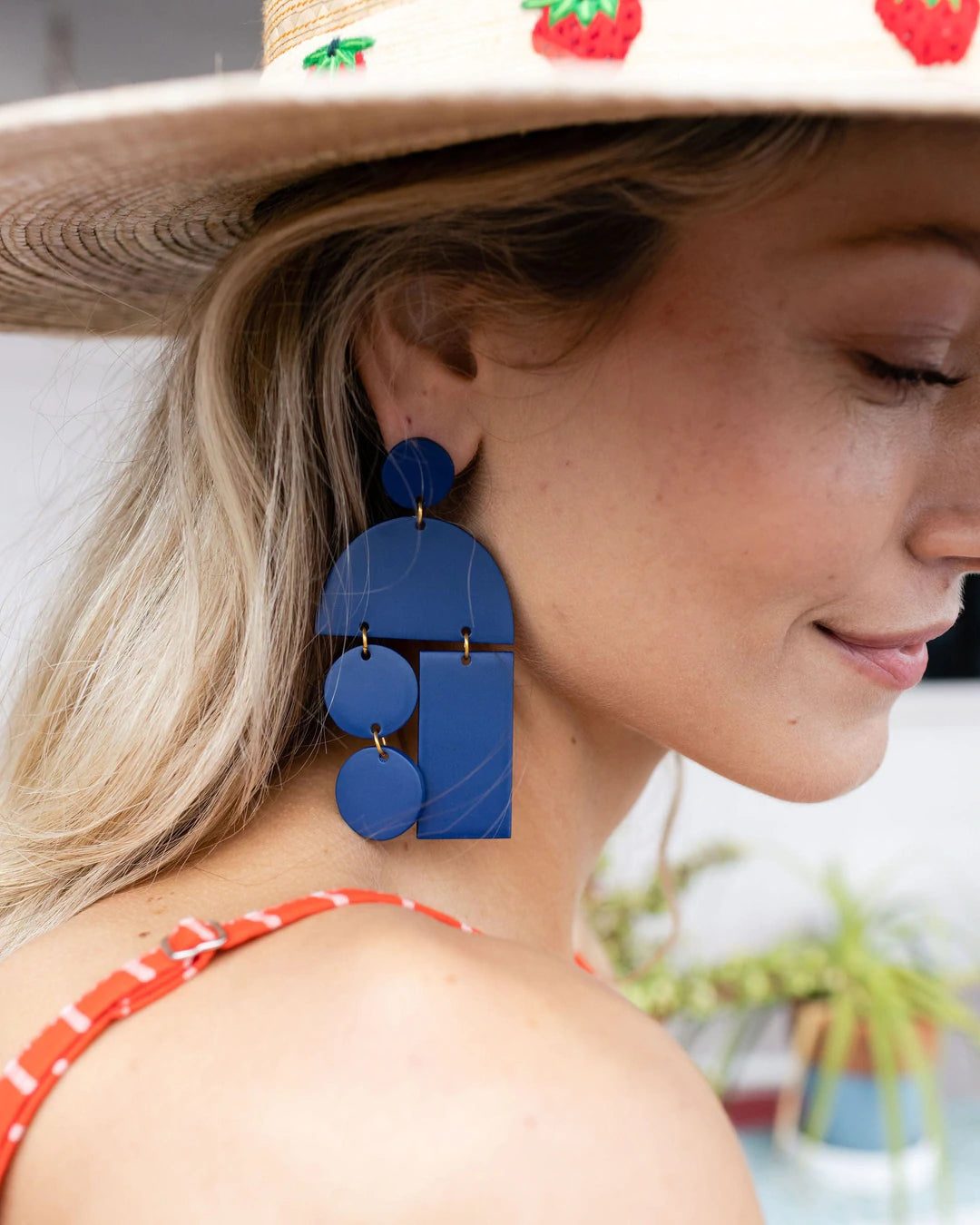 Navy Mobile Earrings - Eden Lifestyle