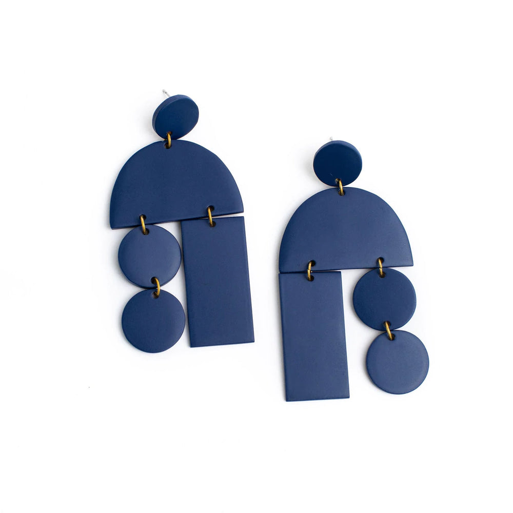 Navy Mobile Earrings - Eden Lifestyle