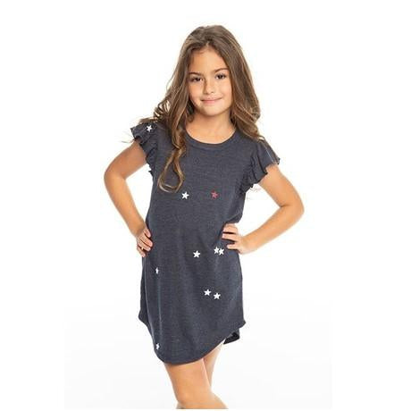 Chaser, Girl - Dresses,  Chaser Girls Americana Mini Stars Triblend Dress