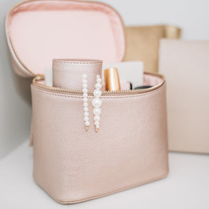 Rose Gold Mini Makeup Travel Bag - Eden Lifestyle