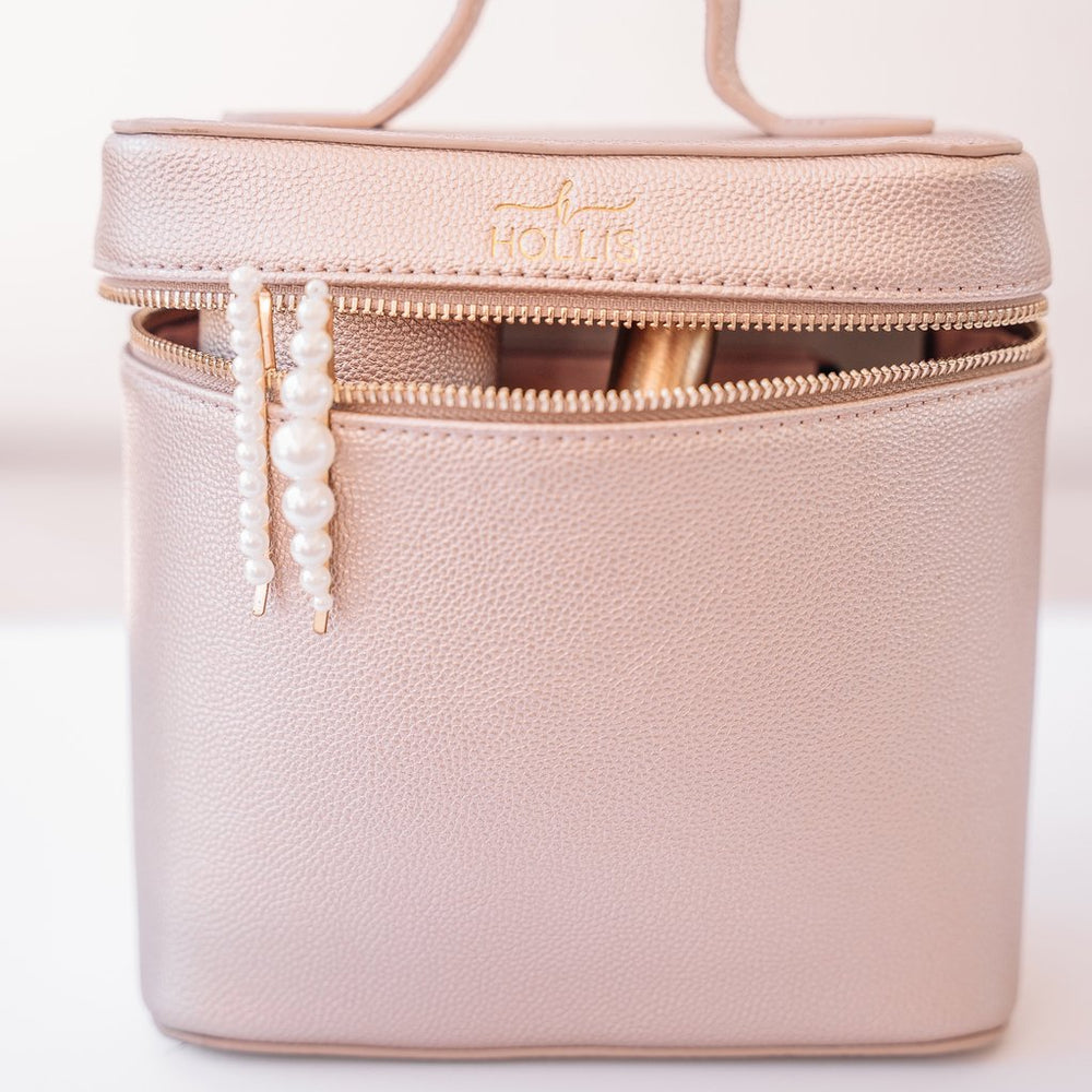 Rose Gold Mini Makeup Travel Bag - Eden Lifestyle
