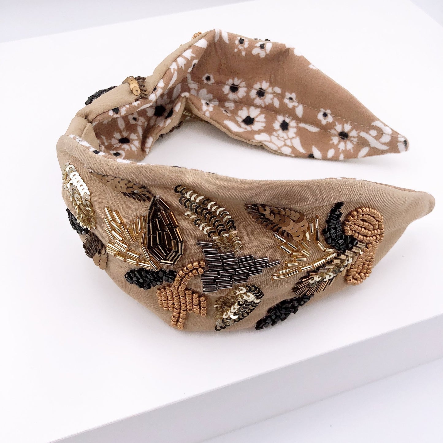 Eden Lifestyle Boutique, Accessories - Bows & Headbands,  Nude leaf headband