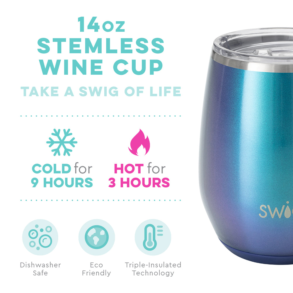 Swig, Home - Drinkware,  Swig 14oz Stemless Wine Cup Mermazing