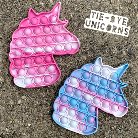 OMG Pop Fidgety - PINK/WHITE Tie-dye UNICORN - Eden Lifestyle