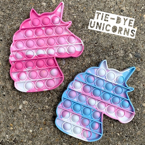 OMG Pop Fidgety - PINK/WHITE Tie-dye UNICORN - Eden Lifestyle