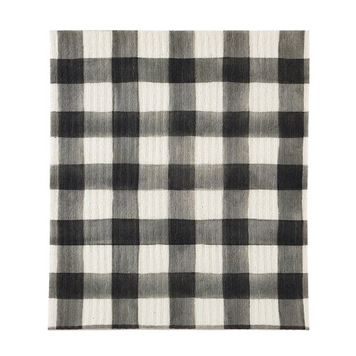 Black Buffalo Check Organic Dishcloth - Eden Lifestyle