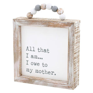 Owe to Mother Framed with Beads - Eden Lifestyle