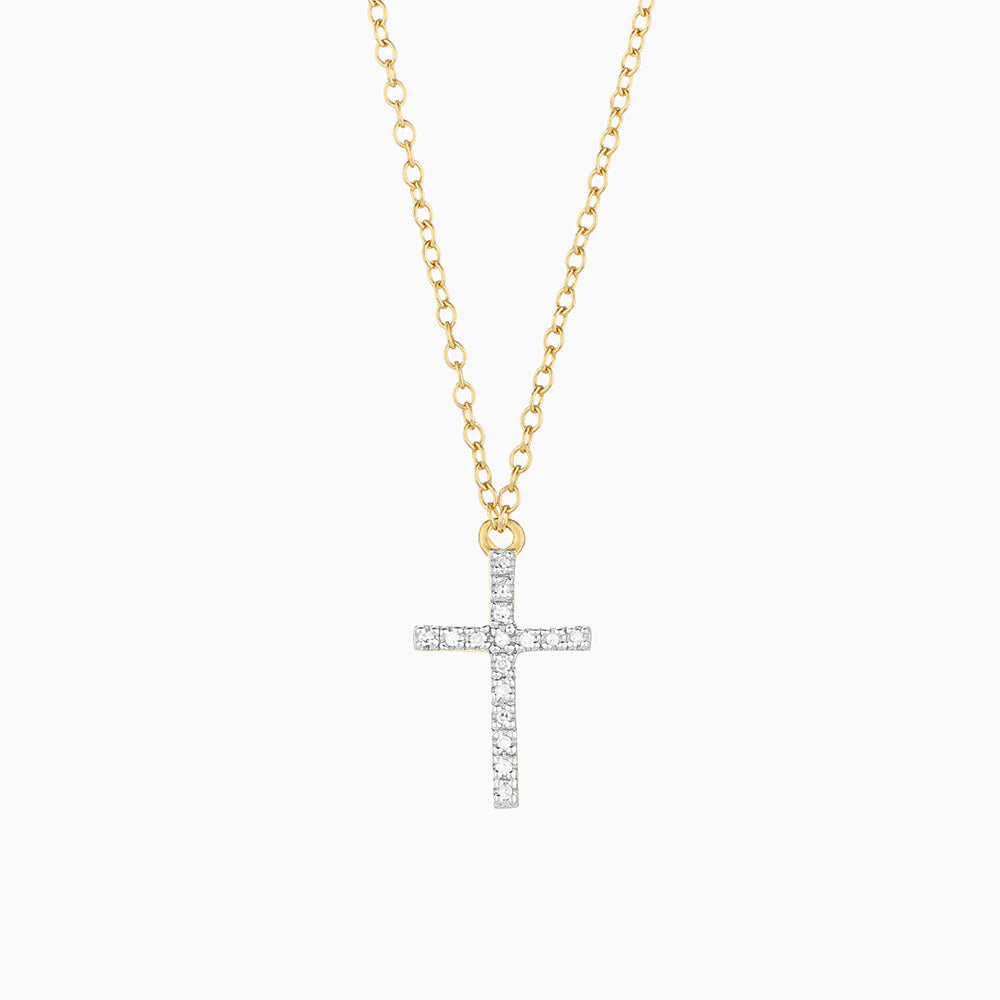 Cross Pendant Diamond Necklace - Eden Lifestyle
