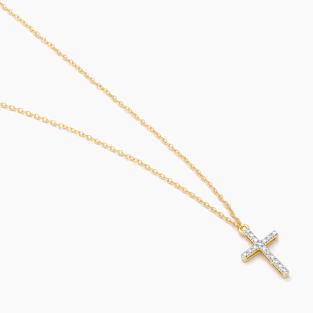 Cross Pendant Diamond Necklace - Eden Lifestyle