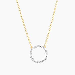 Standing O Pendant Diamond Necklace - Eden Lifestyle