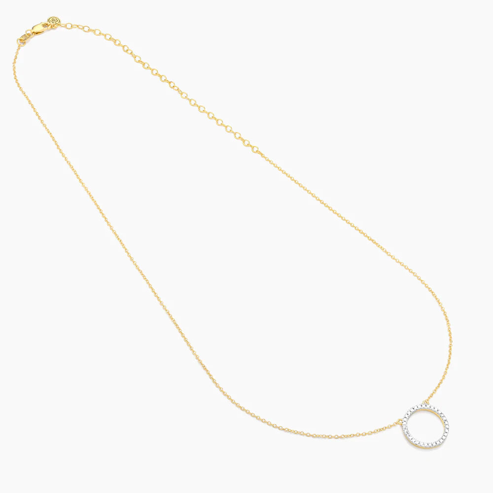 Standing O Pendant Diamond Necklace - Eden Lifestyle