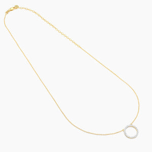 Standing O Pendant Diamond Necklace - Eden Lifestyle