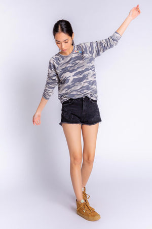 PJ Salvage Camo Cool Long Sleeve Top - Eden Lifestyle