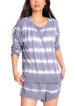 PJ Salvage Happy Days Tie-Dye Stripe Print Jersey Knit Sleep Top - Eden Lifestyle