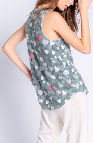 PJ Salvage Love in Camo Tank - Eden Lifestyle