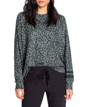 PJ Salvage, Women - Loungewear,  PJ Salvage Running Wild Leopard-Print Lounge Top