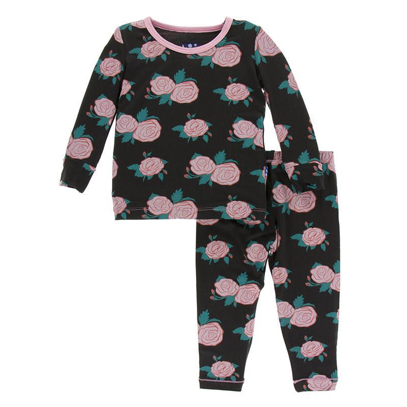 KicKee Pants, Girl - Pajamas,  KicKee Pants - Long Sleeve Pajama Set- English Rose Garden