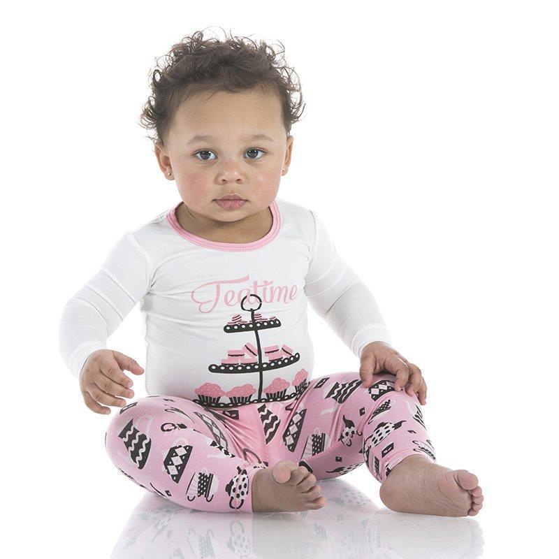 KicKee Pants, Girl - Pajamas,  KicKee Pants - Long Sleeve Pajama Set- Teatime