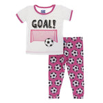 KicKee Pants, Girl - Pajamas,  KicKee Pants - Short Sleeve Pajama Set- Flamingo Soccer