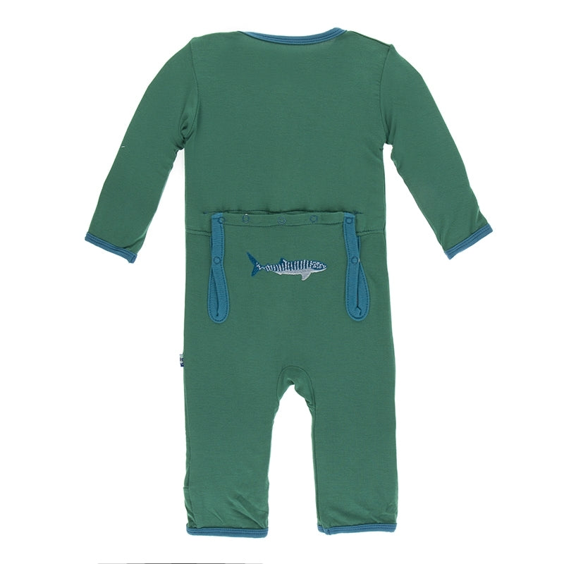 KicKee Pants, Baby Boy Apparel - Rompers,  KicKee Pants - Coverall - Shady Glade Whale Shark