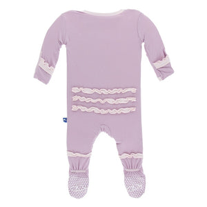 KicKee Pants, Baby Girl Apparel - One-Pieces,  KicKee Pants - Basic Footie - Sweet pea