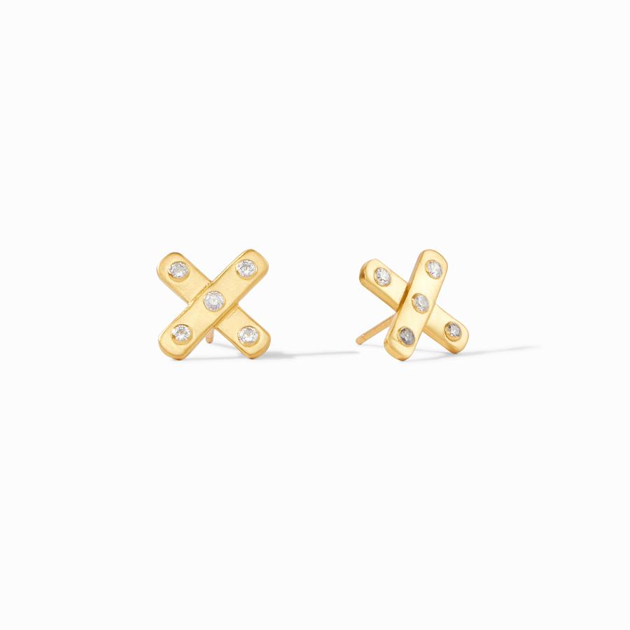Julie Vos, Accessories - Jewelry,  Julie Vos - Paris X Stud Gold