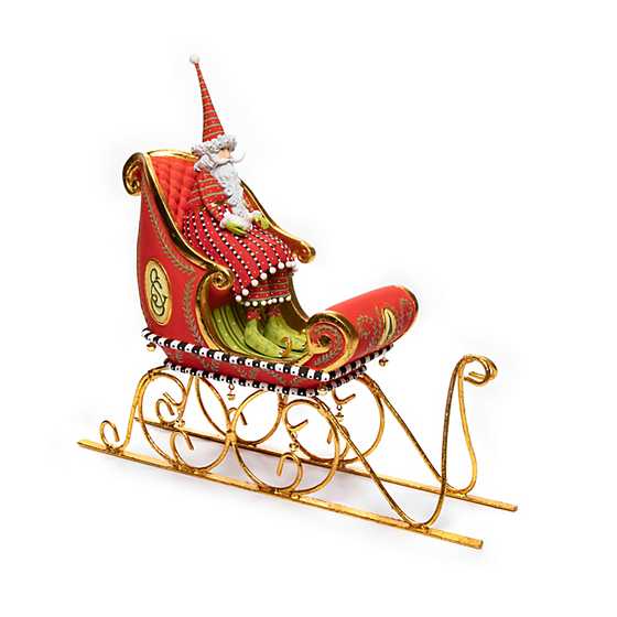 Patience Brewster Dash Away Sitting Santa & Sleigh Figure Set - Eden Lifestyle