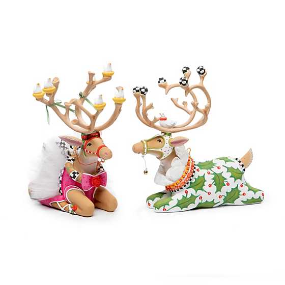Patience Brewster Dash Away Sitting Vixen Reindeer Figure - Eden Lifestyle