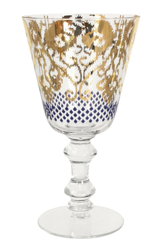 Patina Vie Golden Ikat Goblet - Eden Lifestyle