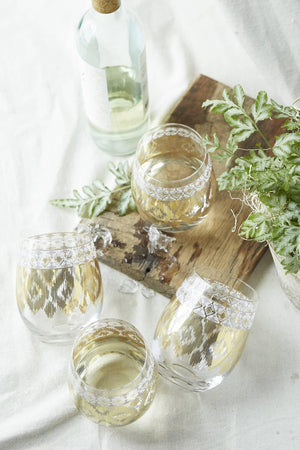 White Twist Stemless Wine Glass - Eden Lifestyle