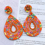 Pen Orange Drop Earring - Eden Lifestyle